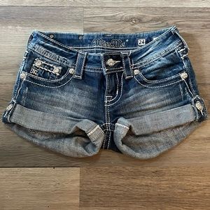 Miss Me blue denim size 24 jean shorts.